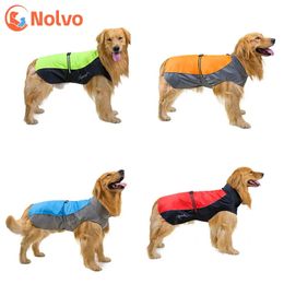 Dog Apparel Pet Dog Rain Coat Waterproof Reflective Dog Jacket Breathable Assault Raincoat Cloak for Large Dogs Apparel Clothes Pet Supplies 231023