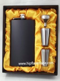8 oz black Stainless Steel Hip Flask for Wedding Birthday Valentine039s Day Gift Favors1329868