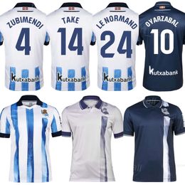 23/24 Club Real Sociedad Soccer 14 Takefusa Kubo Jerseys 23 Brais Mendez 1 Alex Remiro 10 Mikel Oyarzabal 7 Ander Barrenetxea 4 Martin Zubimendi Football Shirt Kits