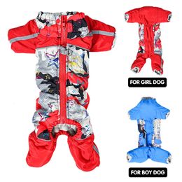 Dog Apparel Dog Clothes Winter Soft Warm Puffer Dog Clothes for Small Dogs Boy/Girl Full-Cover Belly Pet Overalls Snow Suit York Dog Clothes 231024