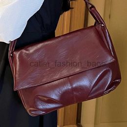 Shoulder Bags Bags Women's Wine Elegant Handbag Big Pu Leather Women's Roof Cross Body Bag Women's Pleated Shoulder Bagcatlin_fashion_bags