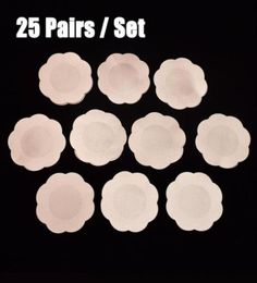 25pairs bag Flower Adhesive Nipple Covers Pads Body Breasts Stickers Disposable Milk Paste Anti Emptied The Chest Paste Bra348N7102614826