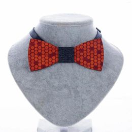 Bow Ties Men Neckties Fake Collar Wooden Tie Mens Gift Bowtie Silk Men's