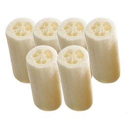 Sponges Scouring Pads 6Pcs Natural Loofah Luffa Loofa Bath Body Shower Sponge Kitchen Cleaing Scrubber Scrub Pad 231023