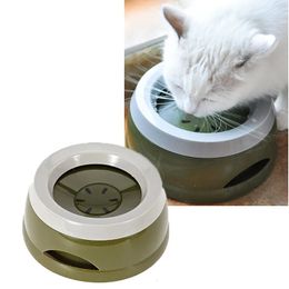 Dog Bowls Feeders Pet Dog Cat Bowls Floating Not Wetting Mouth Cat Bowl No Spill Drinking Water Feeder Plastic Portable Dog Bowl water Feeders 231023