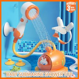 Baby Bath Toys Baby Bath Toy for Kids Submarine Wash Hair Shower Radish Electric Silicone Toys Spray Bathroom Swimming Pool Bathtub Water Toys 231024