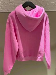Women's Hoodies Pink Or Grey Letter Print Fleece Sweatshirt Set Ladies O-Neck Long Sleeve Casual Loose Pullover Tops Winter