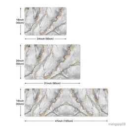 Carpet Grey Colour Marbling Print Kitchen Mat Carpet Floor Mat Home Entrance Doormat Bathroom Carpet Living Room Decorative Rugs R231024