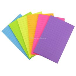 Notes Lined Sticky With Lines 4X6 Selfstick 6 Bright Colour Pads 46 Sheets/Pad Drop Delivery Am4Ft