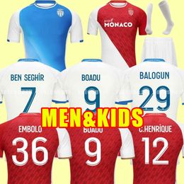 23 24 AS Monaco Third Soccer Jerseys BEN YEDDER 2022 2023 Purple GOLOVIN BOADU S.DIOP JEAN LUCAS MINAMINO Football Shirt FOFANA VOLLAND