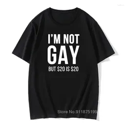 Men's T Shirts I'm Not Gay But 20 Is Funny T-shirt For Man Bisexual Lesbian LGBT Pride Humorouss Party Gifts Cotton Shirt