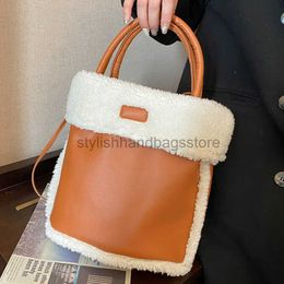 Cross Body Shoulder Bags Bags Winter Sheepskin Handbag Women's Bag Fashion Bucket Bag Large Capacity Bag Designer Shoulder Bagstylishhandbagsstore