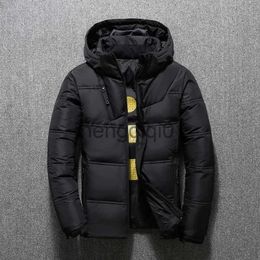 Men's Down Parkas New Winter Jacket Men High Quality Fashion Casual Down Coat Hood Thick Warm White Duck Down Jacket Male Winter Parkas Outerwear J231107