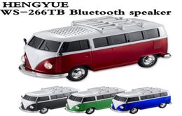 50pcs WS266TB Bluetooth speaker colorful mini speaker car shape mini bus speaker sound box MP3U diskTFBluetooth FM function3606807