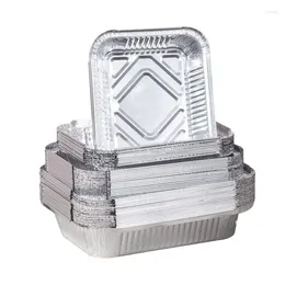 Take Out Containers Food Cooking Trays Boxes Foil Takeaway Aluminium Lunch With Covers And Kitchen Disposable Supplies