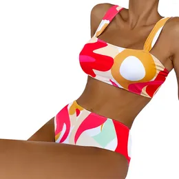 Women's Swimwear Sexy Tie Dye Does Not Position The Printed Bust Split Swimsuit Set