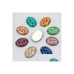 Rhinestones 100Pcs 13X18Mm Ab Color Crystal Resin Oval Flatback Beads Scrapbooking Rhinestone Crafts Jewelry Accessories Zz30 Drop De Dhqis