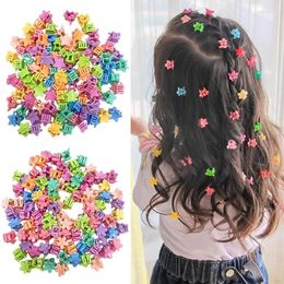 Hair Accessories Ncmama 100Pcs Sweet Girls Colorful Clips Flower Star Crown Small Kids Hairpin Cartoons Fashion