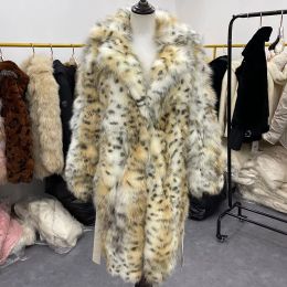 Inverno Autunno Lungo Giacca di Pelliccia di Volpe Naturale Spessore Caldo Vera Pelliccia di Volpe Trench Cappotto di Capispalla da Donna Moda