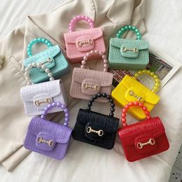 Handbags PVC Crossbody Coin Purse Fashion Mini Handbags Pattern Pearl Handbag Plastic Small Chain Jelly Bag For Girl 231023