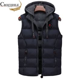 Men's Vests brand Vest Mens Winter Casual Vests Outerwear Warm Hood Jacket Vest Men Sleeveless Reversible Jackets Parkas Vests Men 231023