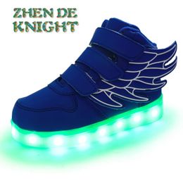 Sneakers Size 25-37 Children Glowing Sneakers Kid Luminous Sneakers with Luminous Sole Lighted Shoes for Boys Girls Led Sneakers 231023