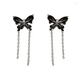 Dangle Earrings 10 Pair / Lot Wholesale Fashion Jewellery Metal Butterfly Chain Tassel For Women