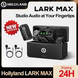 Microphones Hollyland Lark Max Professional Wireless Lavalier Microphone Noiseless Lapel Mic with 250m Range 22-Hour Battery Life for Phone 231023