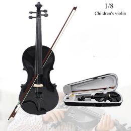 Violino acustico durevole 4/4 3/4 1/2 1/8 colore naturale/nero per violino principiante con custodia arco colofonia