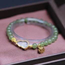 Charm Bracelets Fashion High Quality Jewellery Women's Bracelet Natural an Jade for Life Gift 231023