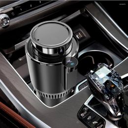 Drink Holder Car Electric Coffee Milk Warmer And Cooler Beverage Mug 2-In-1 Smart Cooling & Heating Cup With Temperature Display For