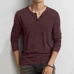 Men's T Shirts Spring And Autumn Simple Fashion Solid Colour Slim Shirt Top Casual Versatile Long Sleeve Round Neck Bottoming Blouse