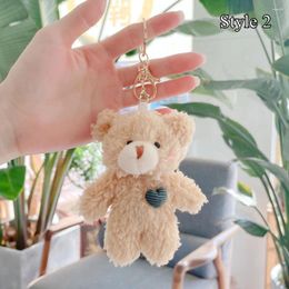 Keychains Kawaii 11cm Soft Keychain Plush Pendant DIY Trinket Kids Stuffed Animal Toys Bag Car Accessories