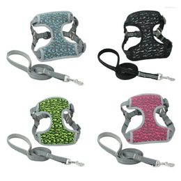 Dog Collars Pet Harness Vest Leash Set Explosion-proof Reflective Breathable Puppy For Cat Chest Collar Small Medium Large Dogs