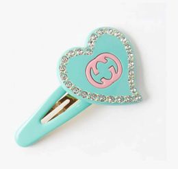 Hair Clips Luxury letters brand designer hair clips barrettes for women girls cute letter blue shining crystal bling diamond BB hairclips pins Jewellery