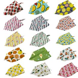 Dog Apparel 30/50pcs Summer Style Bandanas Triangle Scarf Fruit Cotton For Small Accessories Grooming Products