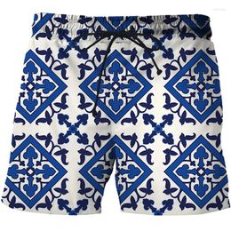 Men's Shorts Summer Casual Beach Short Pant Clothing 3D Printed Japanese Style And Men Swimming Trunks Surf Male