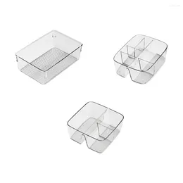 Storage Boxes - Anti-slid Bottom Compartments Wide Application Anti-skid Particle PET Tools Cosmetics Box