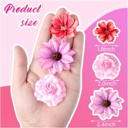 Decorative Flowers Wreaths Faux Flower Heads Silk Artificial Plum Blossom Diy Fake Mini For Crafts Assorted Daisy Roses Craft Supplies Amx8E