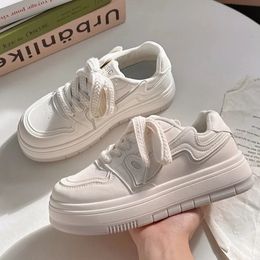 Boots Fashion Platform Shoes for Women Lace Up Sneakers White Casual Tenis De Mujer Women s Vulcanised Autumn 2023 231024