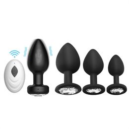 Silicone Butt Anal Plug Dildo Bullet Vibrator Sex Toys for Woman Prostate Massager Vibrador Butt Plug For Men Gay Adult Lesbian