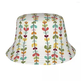 Berets Spring Headwear Orla Kiely Accessories Bucket Hats Unique Design Sun Hat Leaf Colourful Boonie UV Protection Fishing Caps