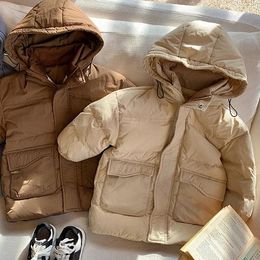 Down Coat Winter Kids Girls Long Coats Children Boys Jackets Fashion Thick Hooded White Duck Snowsuit 3-10Y Baby Puffer Loose Overcoat