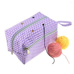 Storage Bags Knitting Bag Yarn Craft Tote Inner Divider For Wool Crochet Needles Women Tampon Makeup Pouch Data Cable