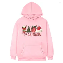 Women's Hoodies Christmas The Season Sweatshirt Merry Hoodie Aesthetic Cute Winter Clothes Women M