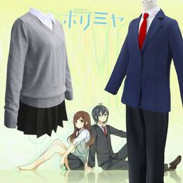 Cosplay Anime Horimiya Kyouko Costume Wig Skirt Sweater Shirt JK School Uniform Women Hori San to Miyamura Kun