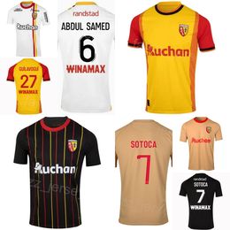 23-24 Club Team RC Lens 3 MACHADO Soccer Jersey 27 GUILAVOGUI 7 SOTOCA 9 WAHI 4 DANSO 30 SAMBA 6 ABDUL SAMED 18 DIOUF 11 FULGINI 28 THOMASSON 24 GRADIT Football Shirt Kits