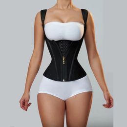 Waist Tummy Shaper Double Compression Corset Trainer Adjustable Zipper and Hook eyes with Bone Women Flat Belly Body Fajas Colombianas 231024