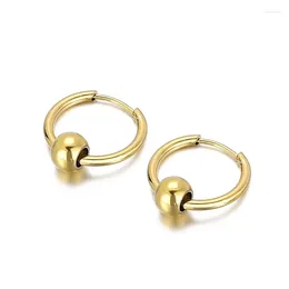 Stud Earrings Creative Fashionable And Minimalist Stainless Steel Circular Women's TN198