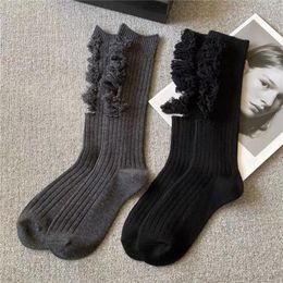 Women Socks Fashion Calf Stockings Solid Color Ripped Spring Summer Casual Lovely Breathable Thin